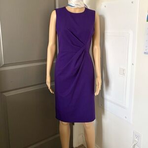 Calvin Klein Purple pencil Midi Dress office style size 4 used